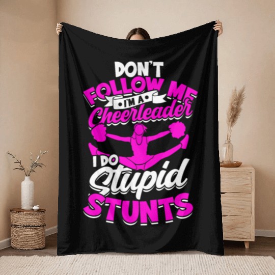 Cheerleader Flip Cheer Gymnast Cheerleading sport Throw Blankets