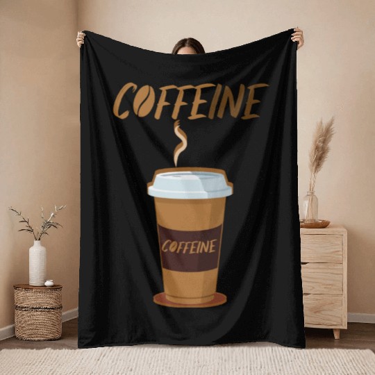 coffee and caffeine for coffee lovers Throw Blankets