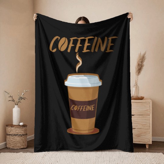 coffee and caffeine for coffee lovers Throw Blankets