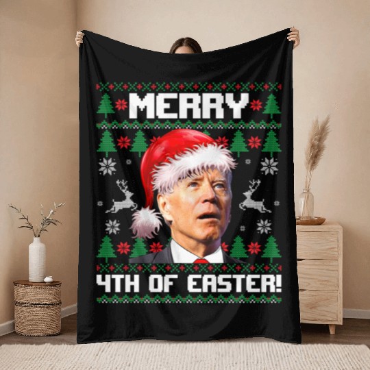 Merry 4th Of Easter! Throw Blankets