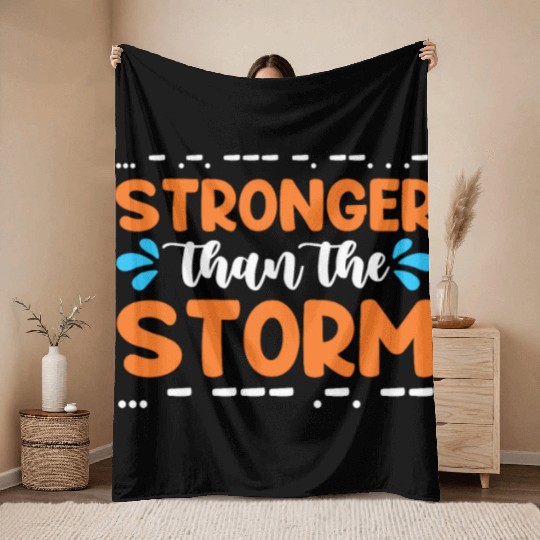 Ham Radio Stronger Than The Storm Radio Operator Throw Blankets