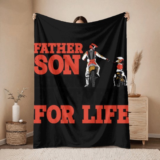 Father Son, Riding Partners For Life 3 Throw Blankets