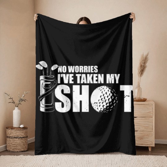 Hilarious Golfing Mockery Leisure Sarcasm Throw Blankets