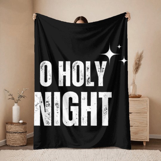 Christmas O Holy Night Throw Blankets