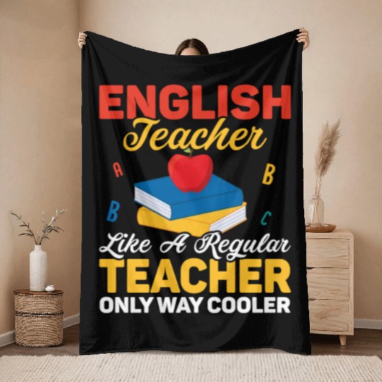 English Teacher Like A Regular Teacher Grammar Lan Throw Blankets