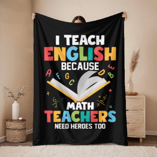 I Teach English English Teacher Grammar Throw Blankets
