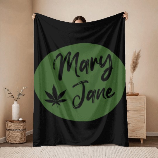 Mary Jane Drop Throw Blankets