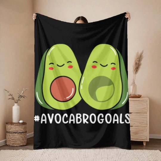 Sibling Big Brother Avocado Goals Hilarious Puns Throw Blankets