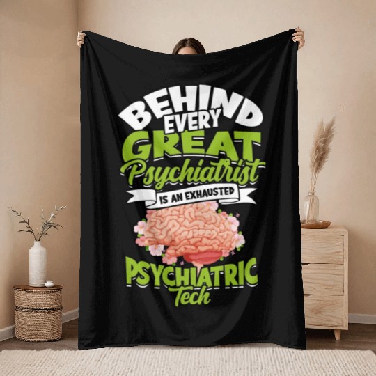 Psychiatrist Psychology Therapist Psychologist Throw Blankets