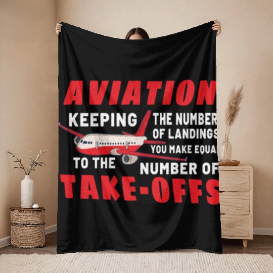Pilot Aviation Airplane Airline Future Pilots Throw Blankets