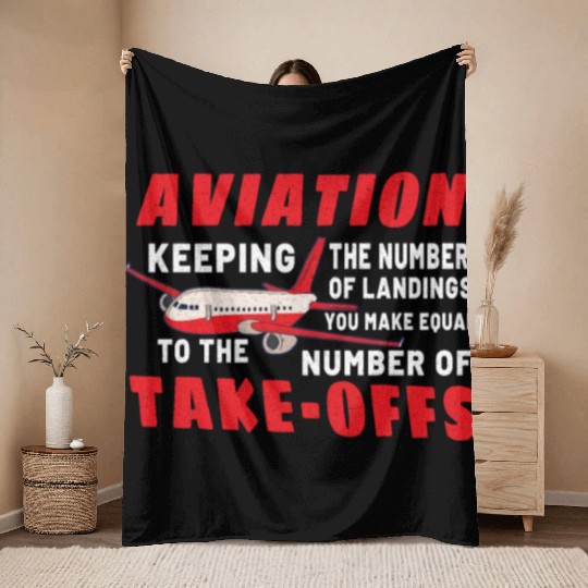 Pilot Aviation Airplane Airline Future Pilots Throw Blankets
