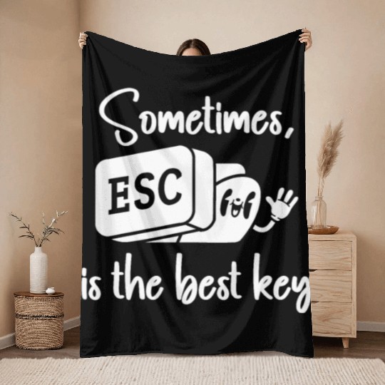 Software Engineer Computer Key Programming Throw Blankets