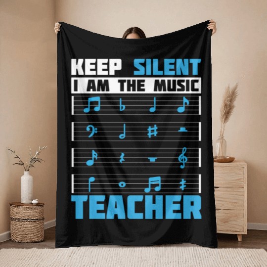 Music Teacher music nout Throw Blankets