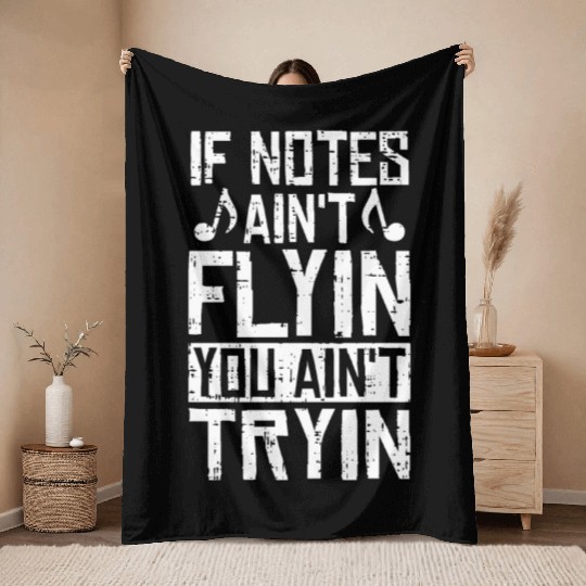 Music Teacher Funny Throw Blankets