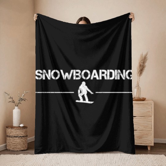 snowboarding Throw Blankets