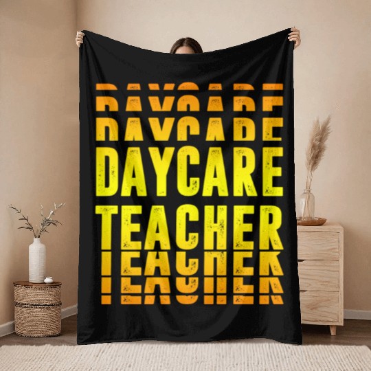 Daycare Teacher Design Throw Blankets