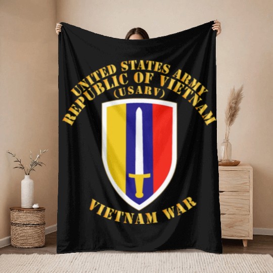Army US Army Vietnam USARV Vietnam War Throw Blankets
