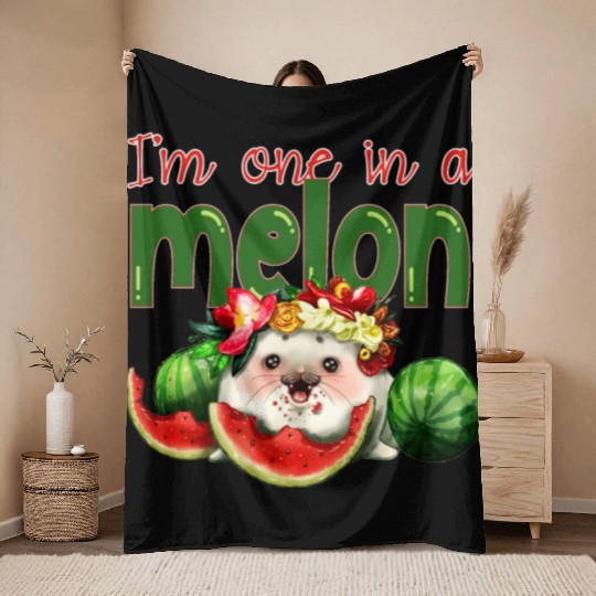 I'm one in a melon Throw Blankets