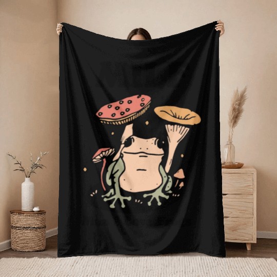 milf man i love frogs Throw Blankets