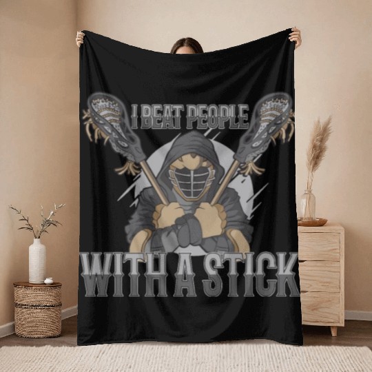 Lacrosse Player Lacrosse Coach Lax Player Sports Throw Blankets