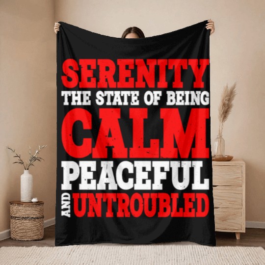Serenity, Being Calm, Peaceful, And Untroubled 2 Throw Blankets