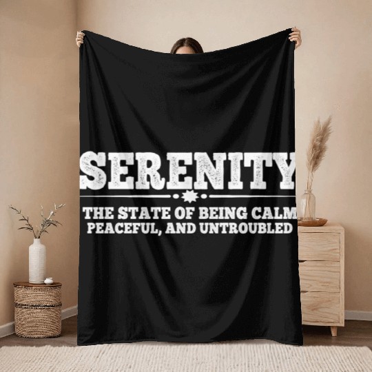 Serenity, Being Calm, Peaceful, And Untroubled 4 Throw Blankets