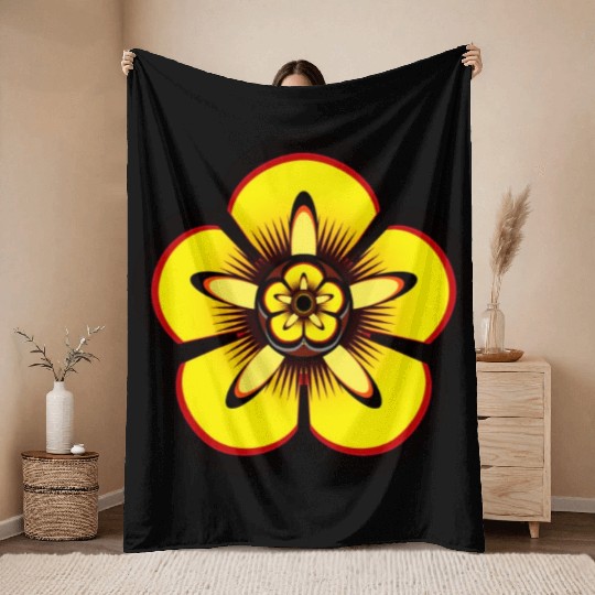 Lily Flower For family and friends Throw Blankets