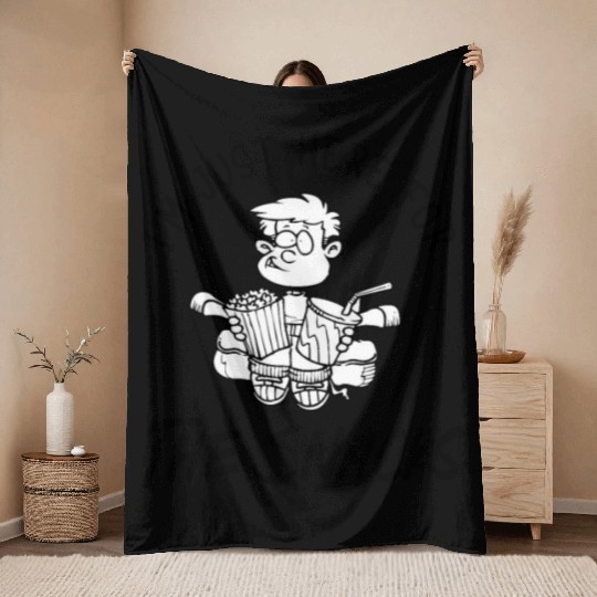 I'm just here for the snacks Throw Blankets