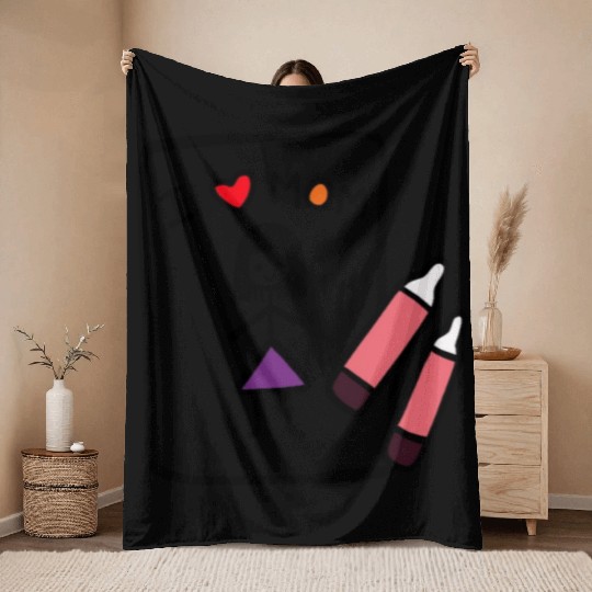 i love mom Throw Blankets