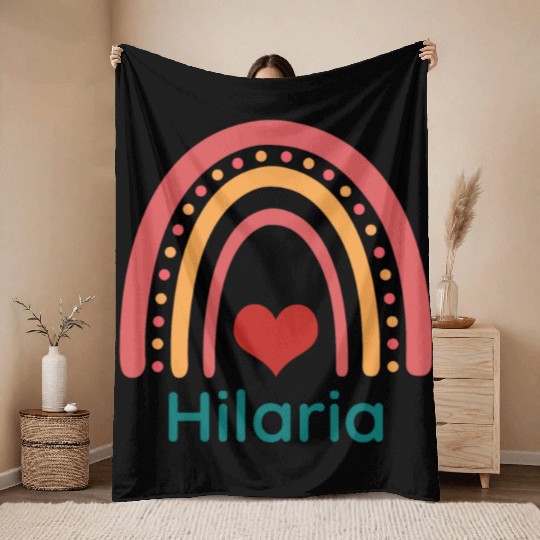 Hilaria Vintage Boho Rainbow Throw Blankets
