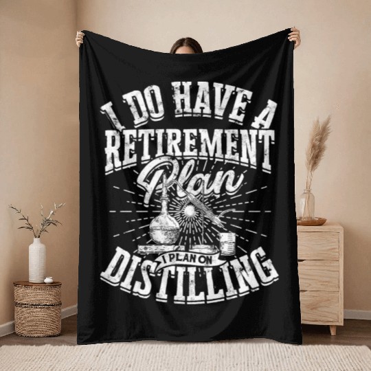 Distilling Whiskey Water Alcohol Distiller Brewery Throw Blankets