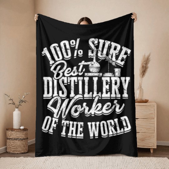 Distilling Whiskey Water Alcohol Distiller Brewery Throw Blankets