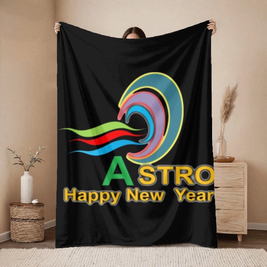 Astro B Throw Blankets