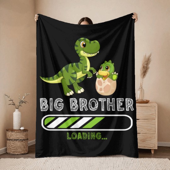 Big brother dinosaur 2023 Throw Blankets