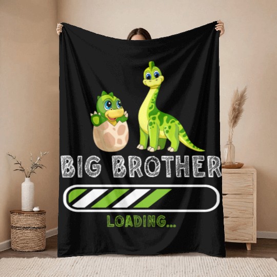Big brother dinosaur 2023 Throw Blankets