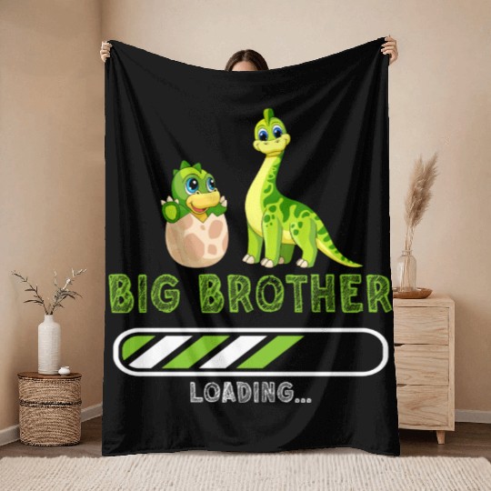Big brother dinosaur 2023 Throw Blankets