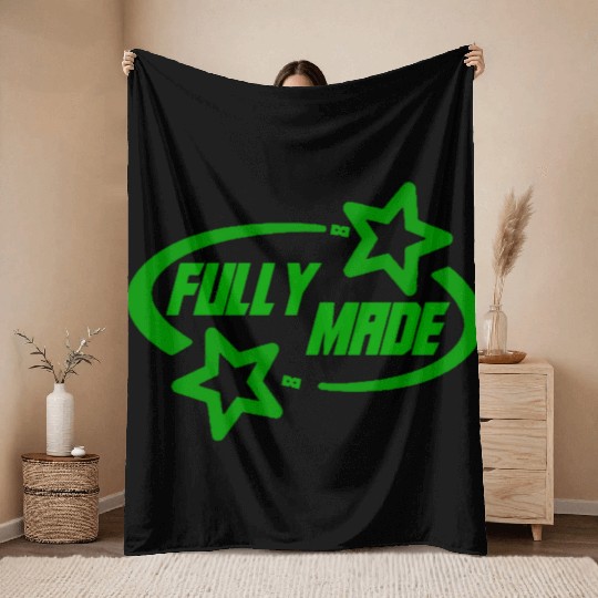 GREEN FULLY MADE INFINITY STAR Throw Blankets