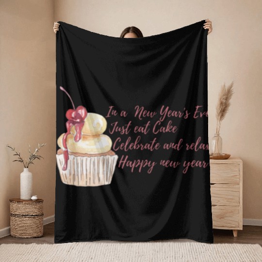 In new years eve just celebrate . Throw Blankets
