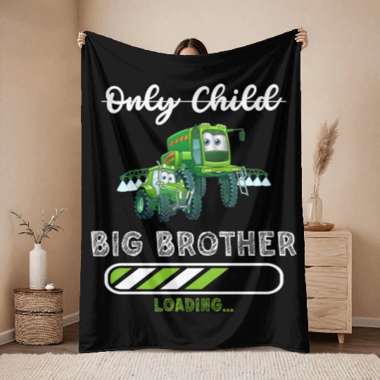 Big brother farmer tractor 2023 Throw Blankets