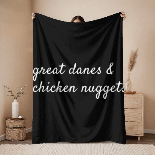 Great Danes And Chicken Nuggets Throw Blankets