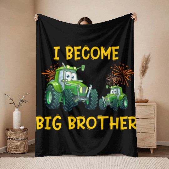 Big brother farmer tractor 2023 Throw Blankets