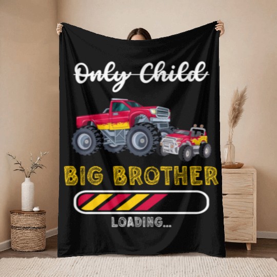 Big brother car monstertruck 2023 Throw Blankets