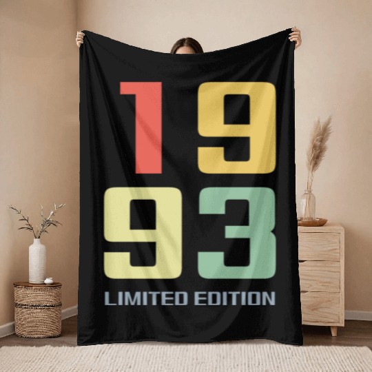 30 Years Vintage 1993 Retro 30th Birthday Throw Blankets