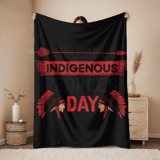 Indigenous People's Native Indian American Anti Throw Blankets