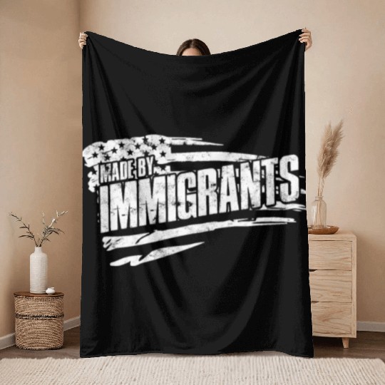 US Immigrant Indigenous USA Immigrants america Throw Blankets