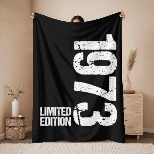 50 Years Vintage 1973 Retro 50th Birthday Throw Blankets