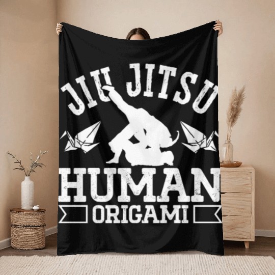 Jiu jitsu human origami jujutsu martial arts mma Throw Blankets