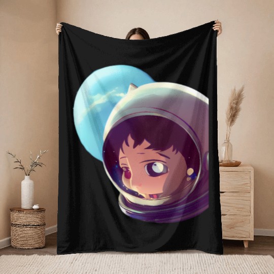 Gift Space Astronaut Throw Blankets