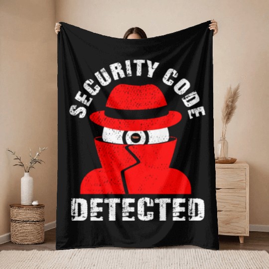 Network And Computer Security Hard Disc Detective Throw Blankets