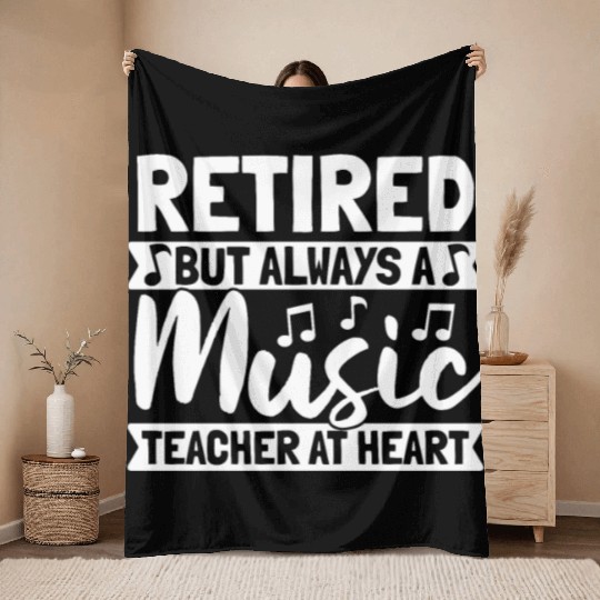 Music Teacher music nout Throw Blankets